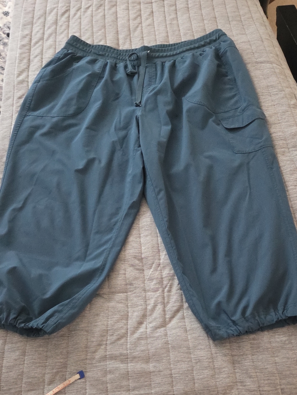 RBX Womens Teal Blue Drawstring Jogger Pants